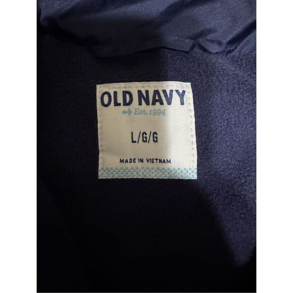 Old Navy Dark Blue Puffer Sleeveless Vest Size Large - Picture 3 of 6